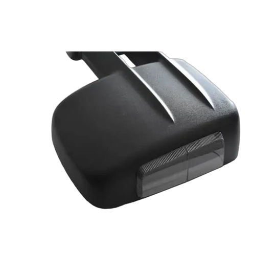 Extendable Towing Mirrors For Toyota Landcruiser 75, 76, 78 &amp; 79 Series - Black/Electric