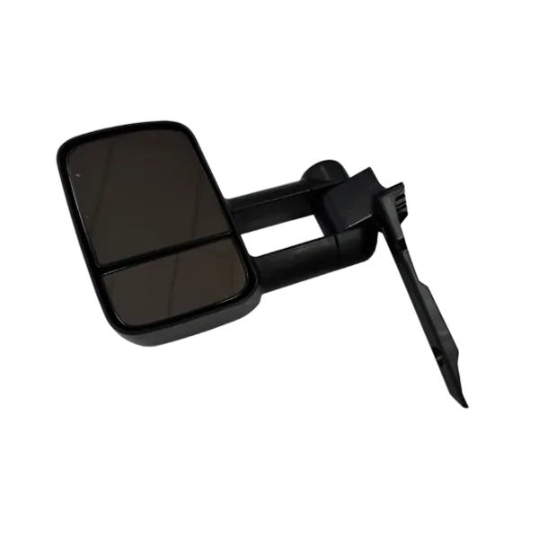 Extendable Tuff Terrain Towing Mirrors For Toyota Landcruiser 75, 76, 78 &amp; 79 Series: Black/Manual