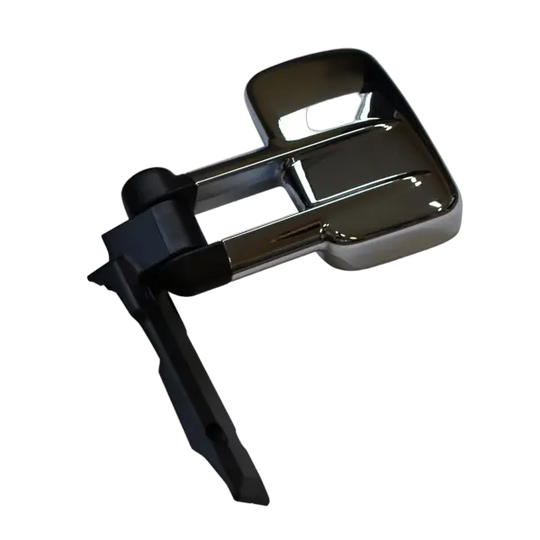 Extendable Towing Mirrors For Toyota Landcruiser 75, 76, 78 &amp; 79 Series - Chrome/Electric