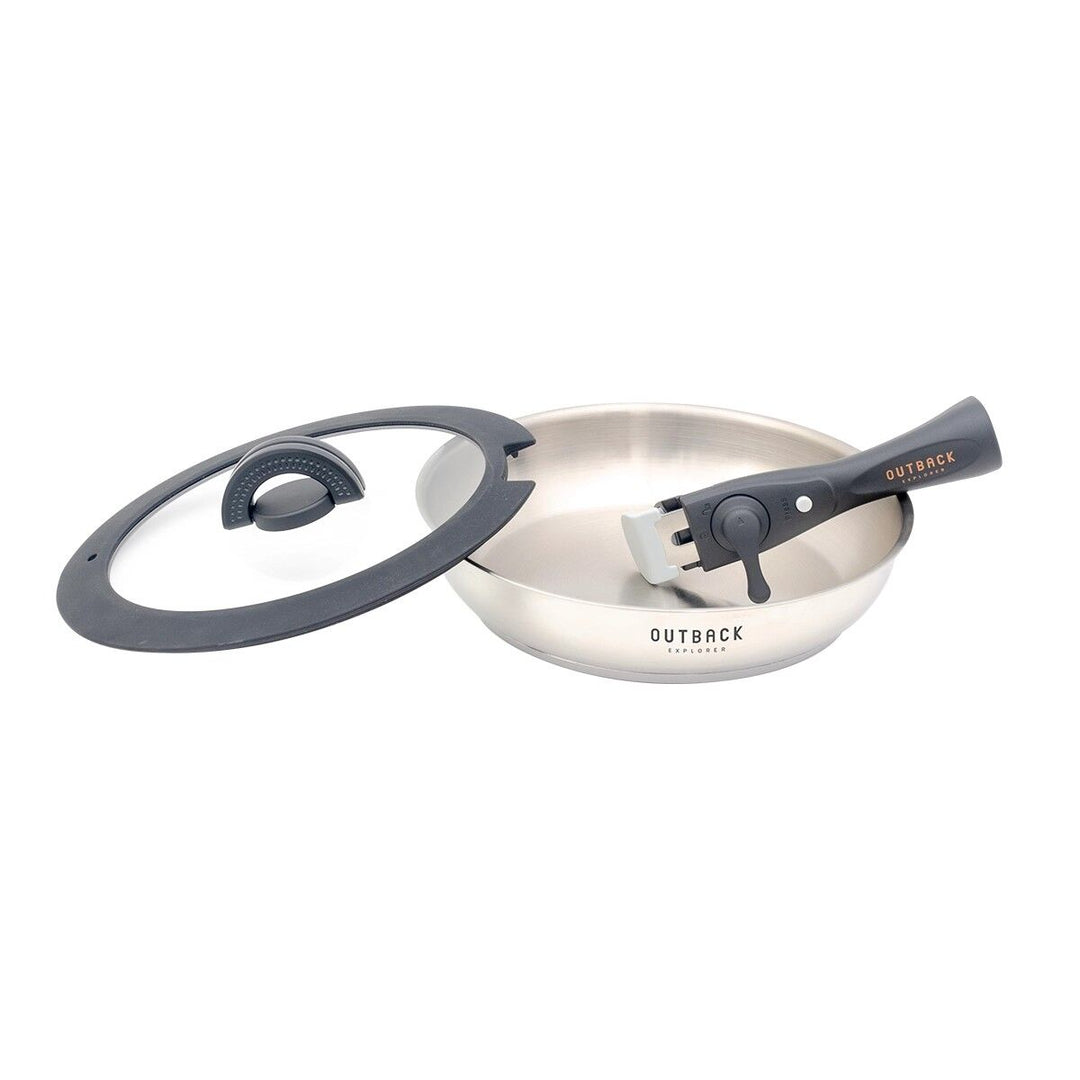 Smart Storage Stainless Steel Fry Pan 28cm with Lid