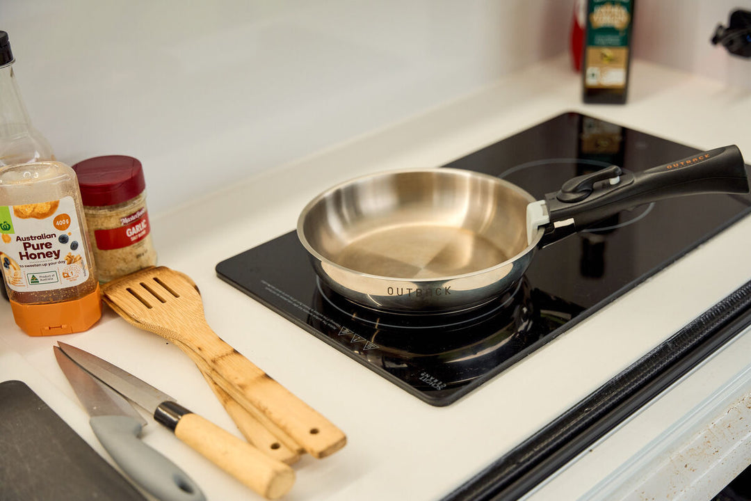 Smart Storage Stainless Steel Fry Pan 24cm with Lid
