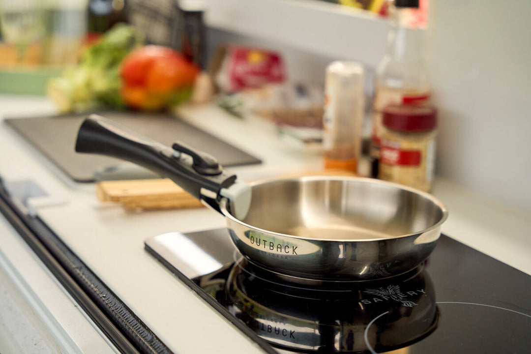Smart Storage Stainless Steel Fry Pan 24cm with Lid