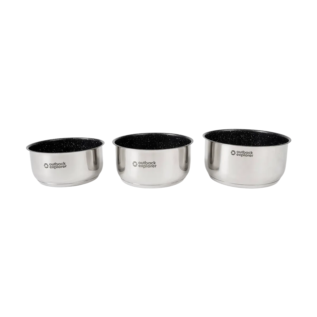 Smart Storage Non-Stick Pot Set with Storage Lids