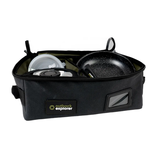 Clear Top Canvas Storage Bag - Large