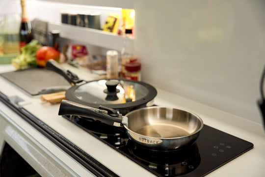 Smart Storage Stainless Steel Fry Pan 24cm with Lid