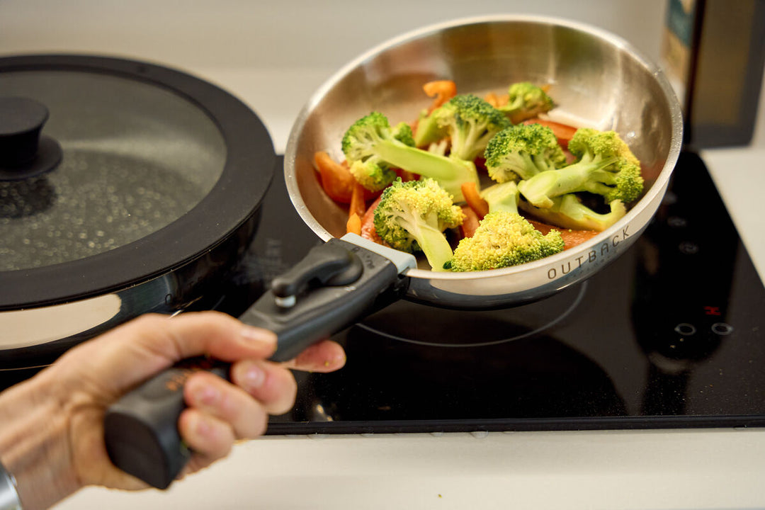 Smart Storage Stainless Steel Fry Pan 28cm with Lid