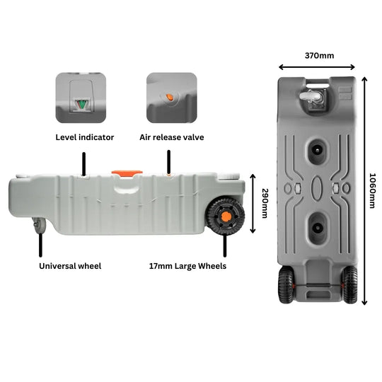 Portable Water Tank 75L with Wheels