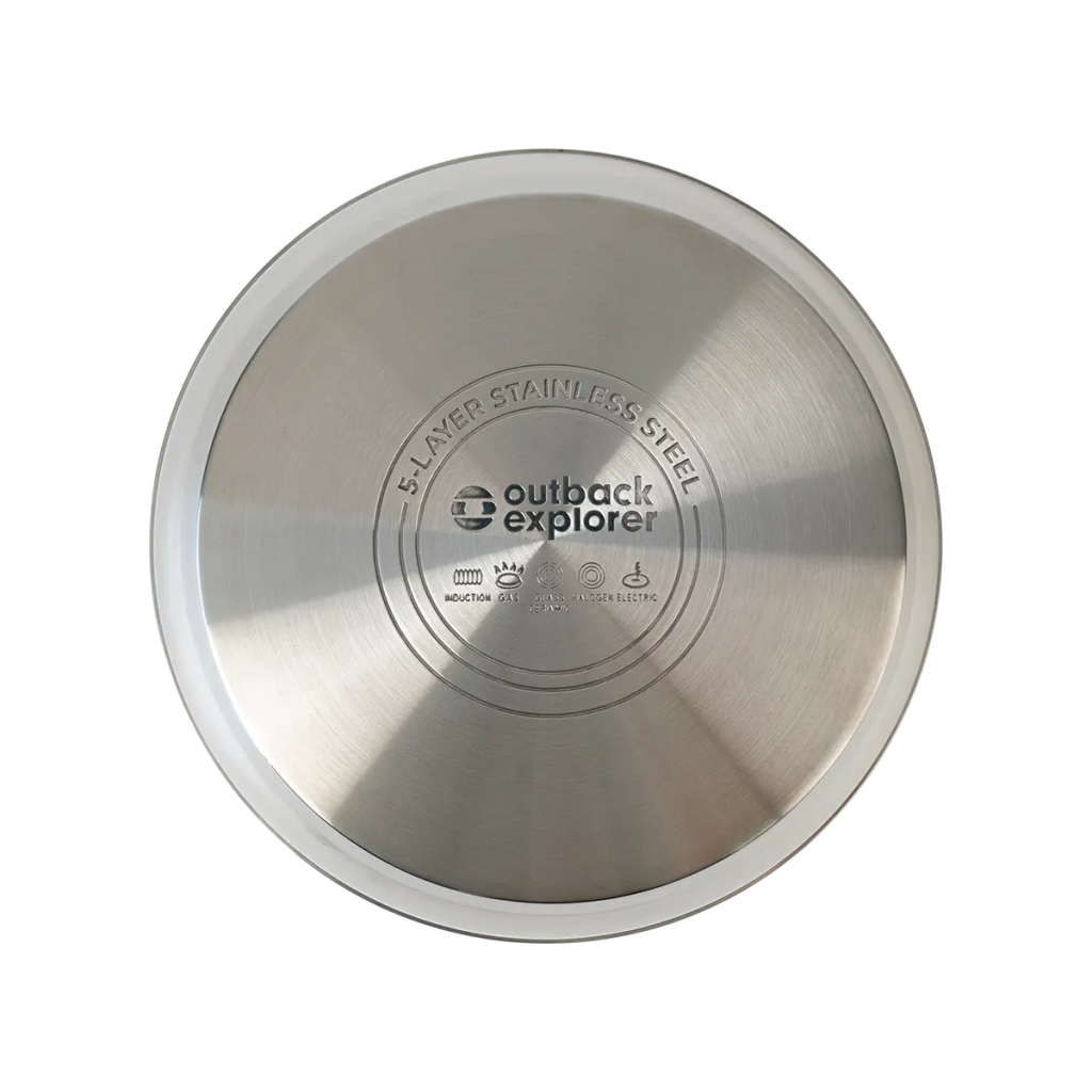 Smart Storage Stainless Steel Fry Pan 24cm with Lid