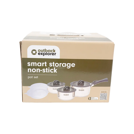 Smart Storage Non-Stick Pot Set with Storage Lids