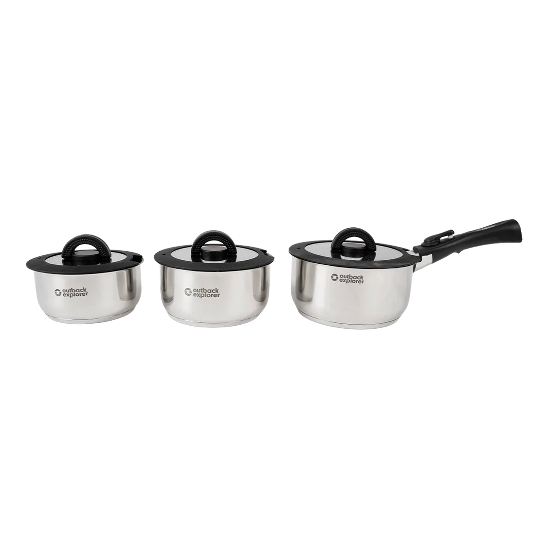 Smart Storage Non-Stick Pot Set with Storage Lids